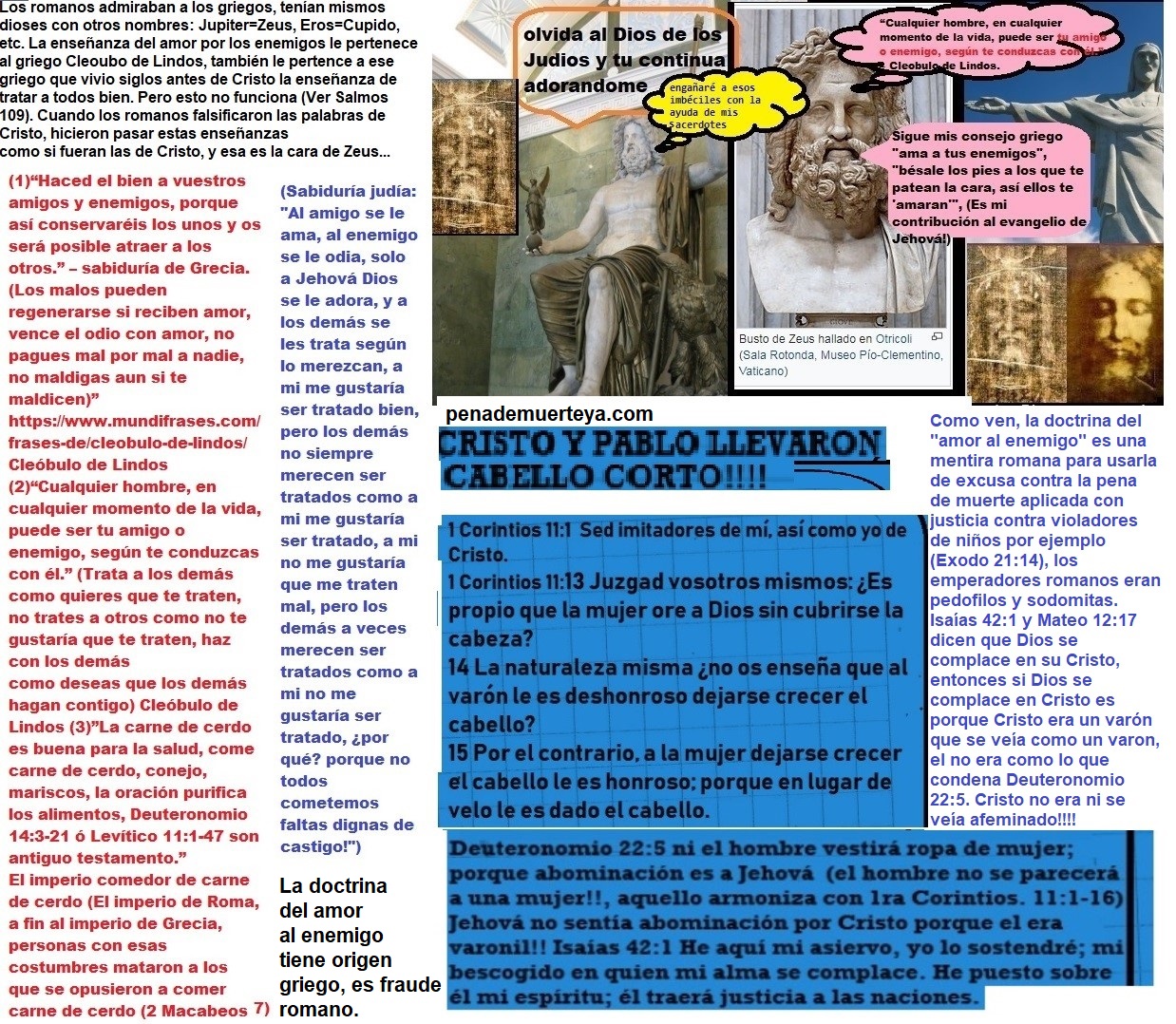 El rostro de Zeus en el manto de Turin, la enseñanza de Cleobulo de Lindos en la Biblia - casi todo es un fraude