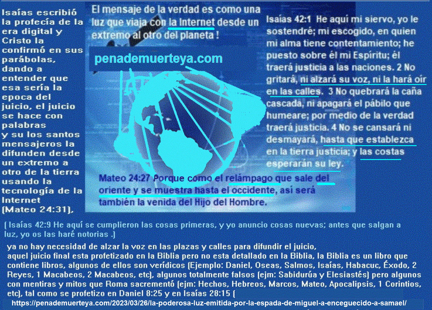 La era digital es la era del fin de los tiempos - Isaias 42 - Daniel 12 03