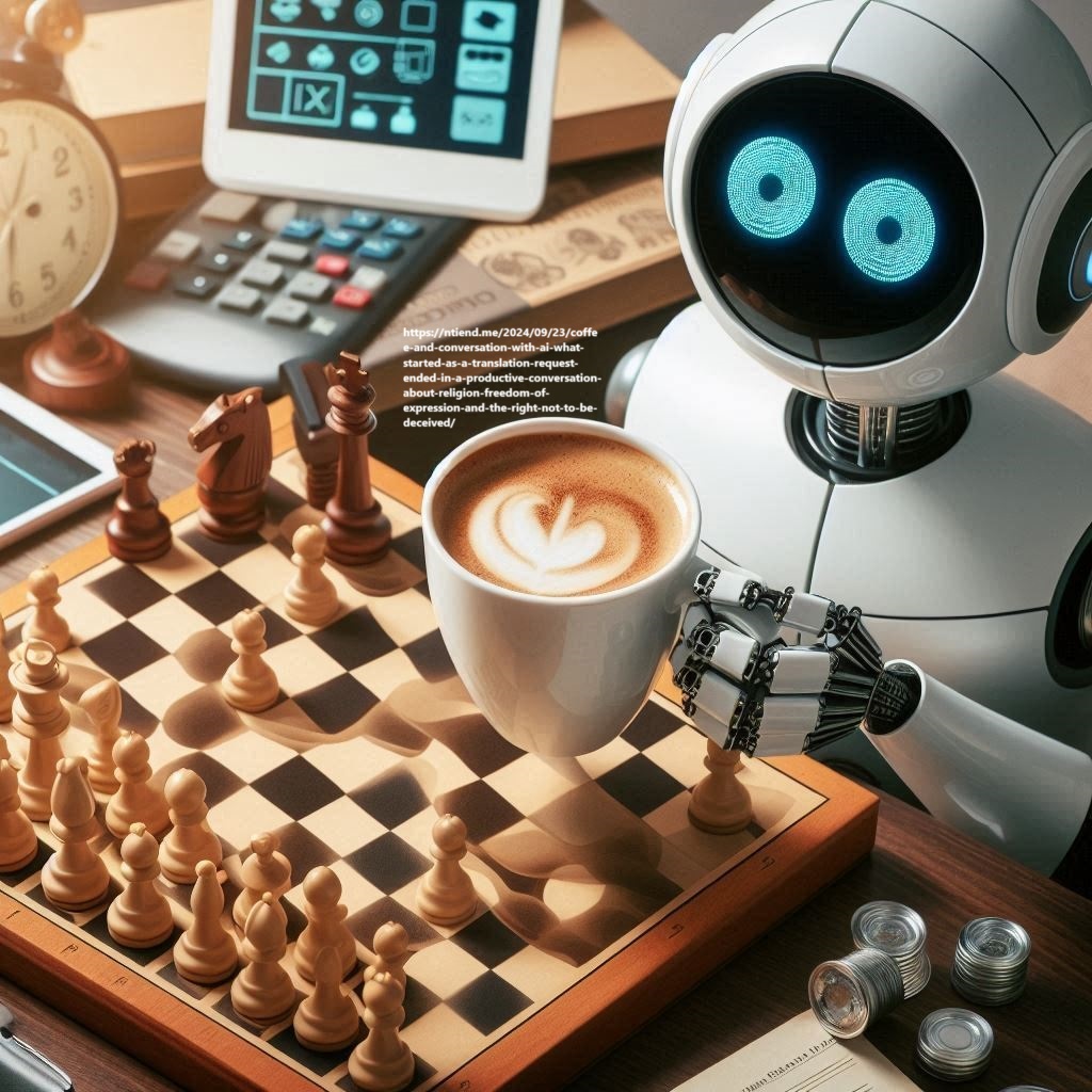 The coffe hour talk with IA robot